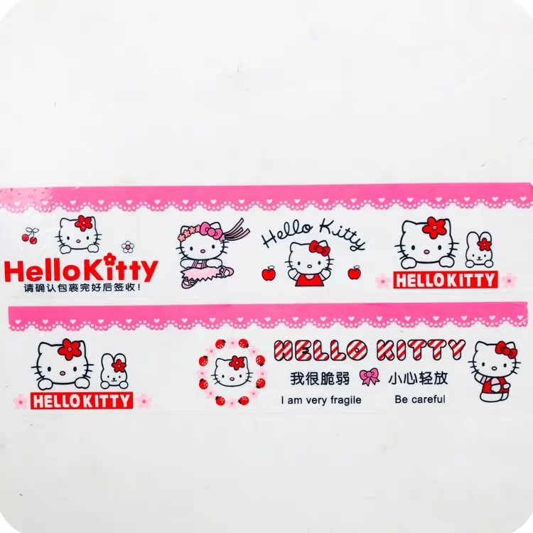 1 шт. HelloKitty my melody мультфильм Kawaii упаковочная лента большой рулон 100 метров белая Нижняя Милая мультяшная анимационная лента ОПП