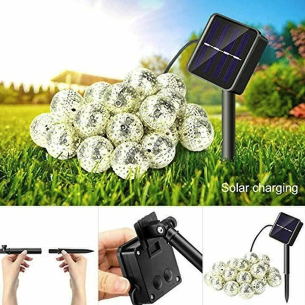 Солнечная энергия 10/20LED Марокканская Ландшафтная лампа, рождественские, вечерние, праздничные, свадебные, домашние солнечные гирлянды, сказочные гирлянды