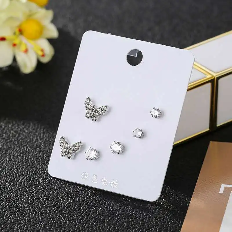 

Monday To Saturday 6 Pairs Earrings 2020 New Earrings for Women Stars Heart Crytal Cute Earrings Fashion Jewelry