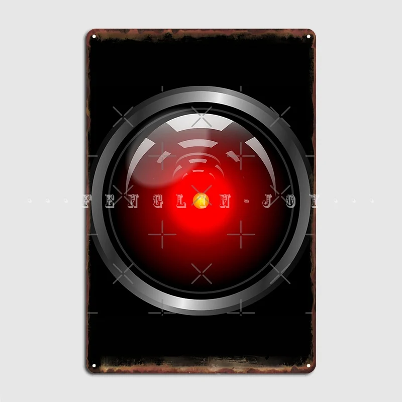 Hal 9000 Aggiornato Metal Sign Pub Garage Funny Wall Platform Pub Tin Sign Poster
