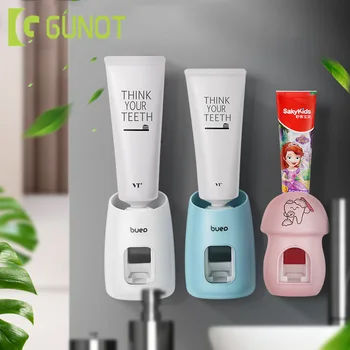 

GUNOT New Automatic Toothpaste Squeezer Toothbrush Holder Wall Mounted Lazy Toothpaste Dispenser Bathroom Accessories Sets