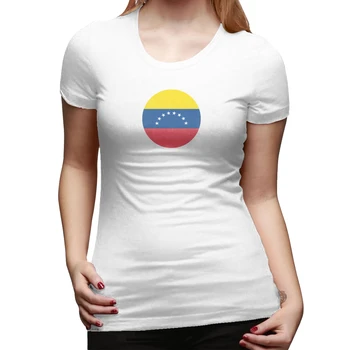 

Women T-shirt Summer Venezuela Flag Stars Top Slim Short Sleeve T Shirt Women Casual Tee Female Vintage Tee Harajuku Streetwear