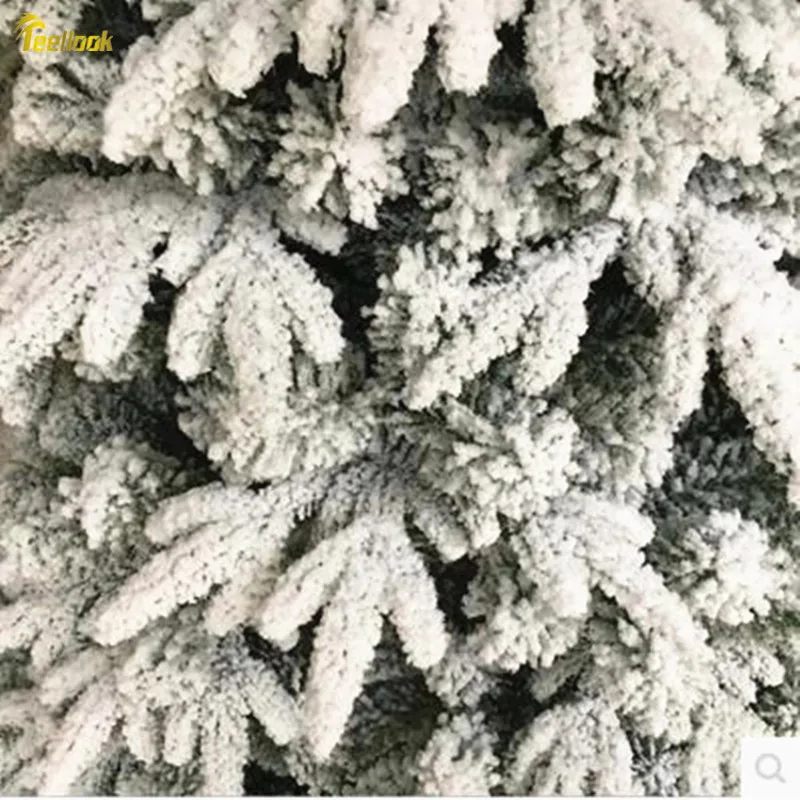 Teellook 1,2 м/3,0 м бархатистая Рождественская елка PE+ ПВХ большая белая искусственная Снежинка пейзаж елка Рождественское украшение