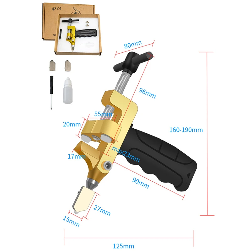 2 In1 Ceramic Tile Glass Divider Cutting Tool Glide Glass Tile Cutter Portable Construction Cutter Tool Diamond Cutting 6