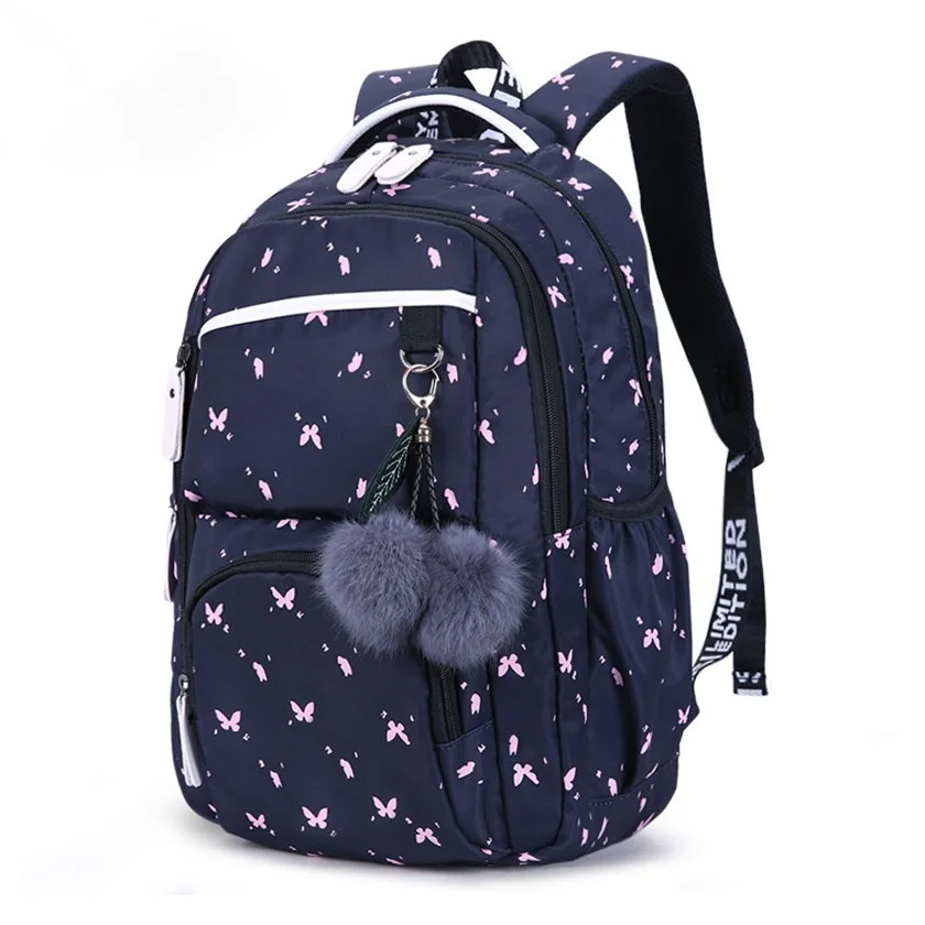 

cute school bags for teenage girls korean style school backpack for girls fur ball decoration children bag girl gift