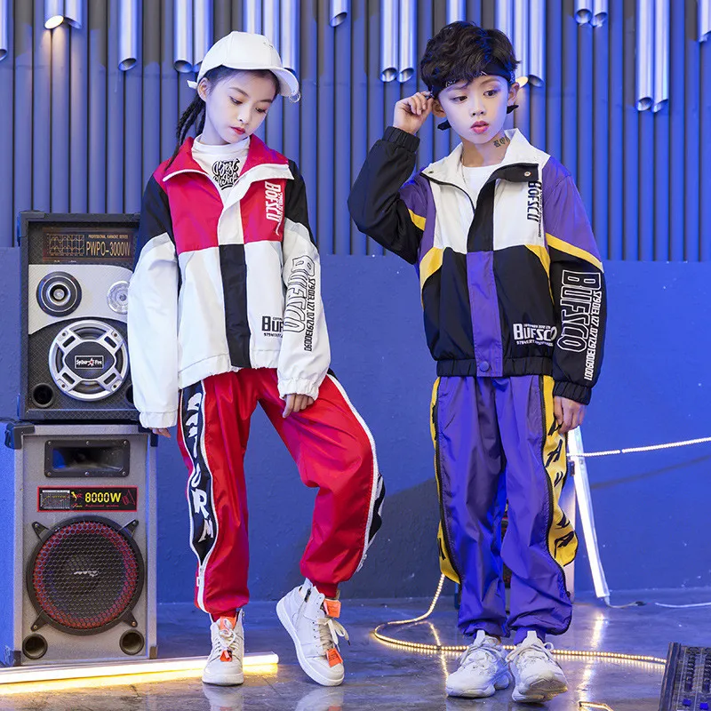 Children Boys New Trend hip-hop Dance Performance Sets For Jazz Dance Print Kids Clothes Halloween Party Clothing (1)