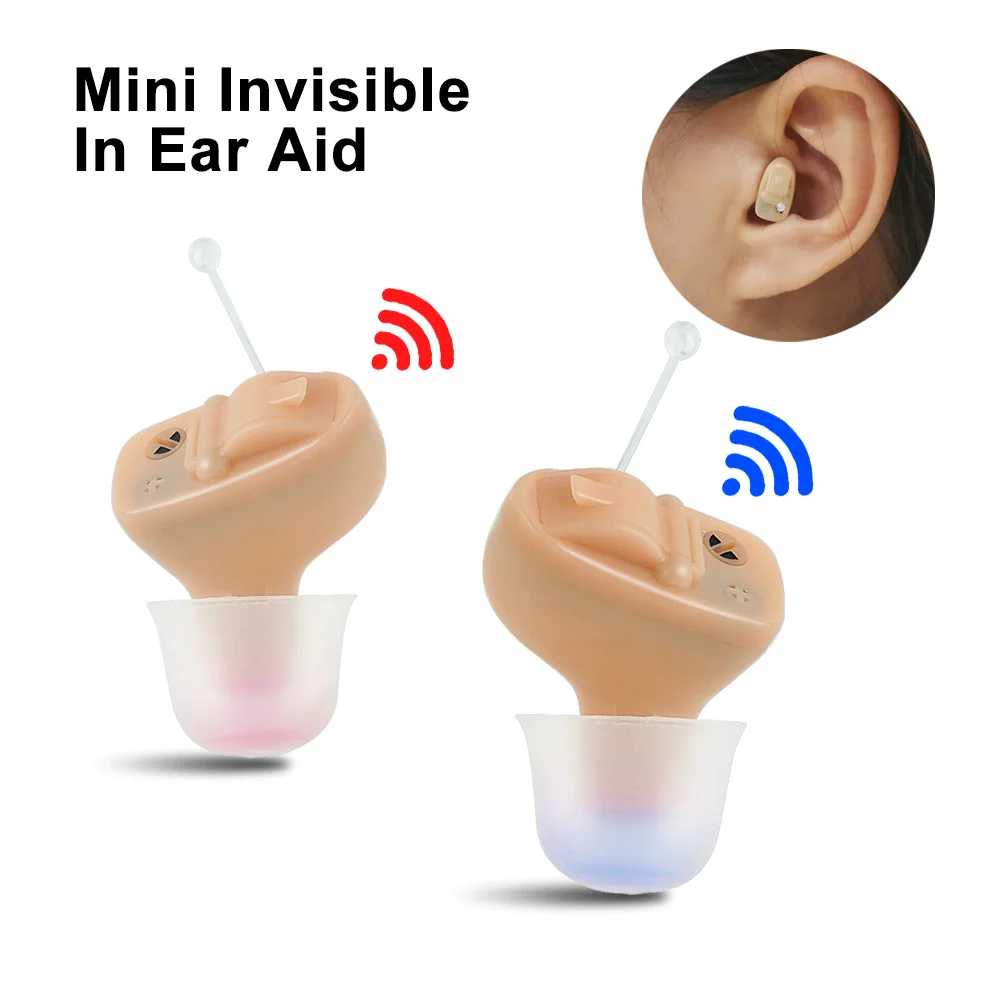 

Hot sales CIC Invisible Hearing Aid for deafness Mini Hearing Aids for the elderly In Ear Digital Sound Amplifier earphones skin