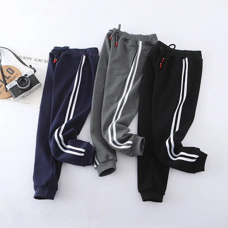 

19 Spring Big Boy Athletic Pants 90-170 Elasticity Looped Pile CHILDREN'S Sport Pants Article 1004