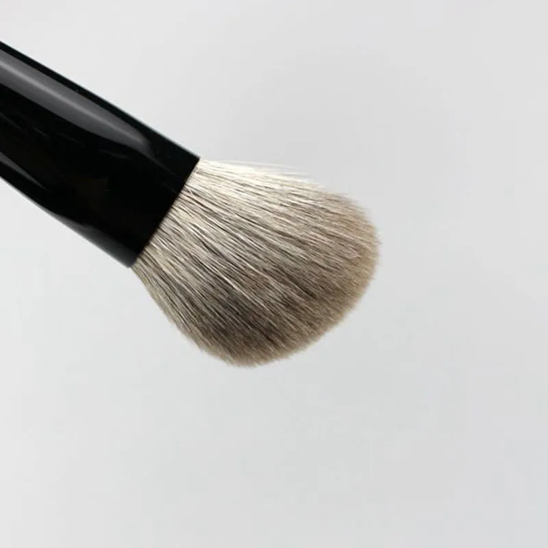 W02 Professional Handmade Makeup Brush Soft Blue Fox Goat Hair Angled Contour Sculpting Brush Ebony Handle Make Up Brushes 5