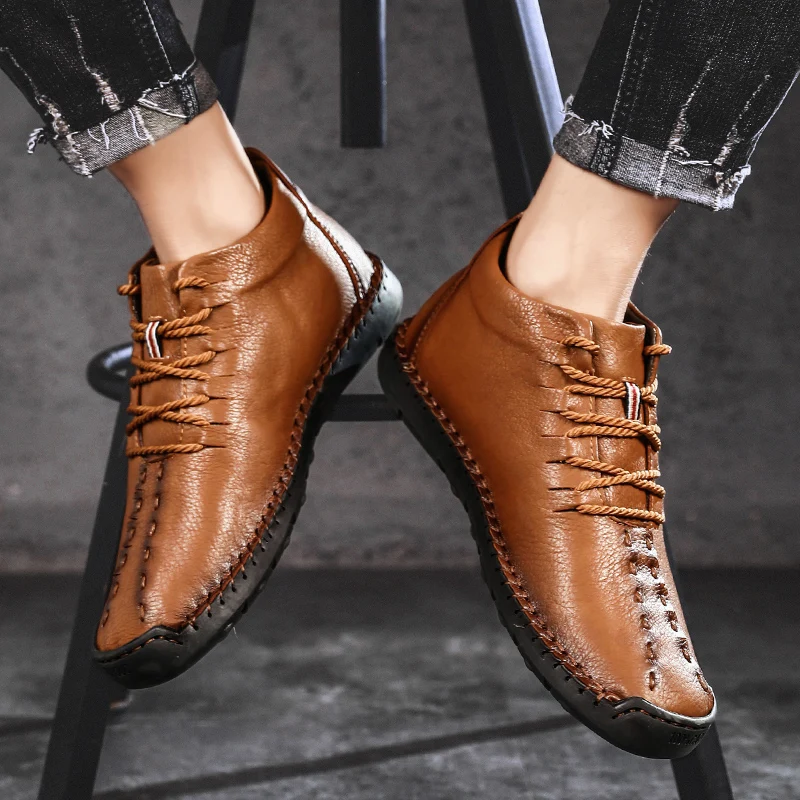 

Autumn Martin boots men's help large size tooling boots Korean version of the trend of wild high-top boots men's shoes 2019 new