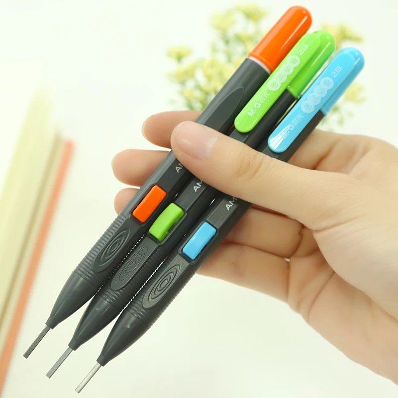 

Random 1pcs Student 2B Holder Exam Mechanical Pencil Easily Identify Painting Drawing Design Supplies office school stationery