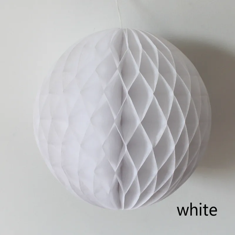 FW white 4/6/8/10/12/14/16 дюймов Декоративные Бумага Pom poms подвесной бумажный фонарик шары диаметром украшение на свадьбу День рождения Детская праздничная одежда; расходные материалы - Цвет: FW white