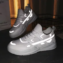 Стиль, отражающая обувь для знаменитостей, трендовая универсальная крутая спортивная мужская повседневная обувь, дышащая сетчатая обувь