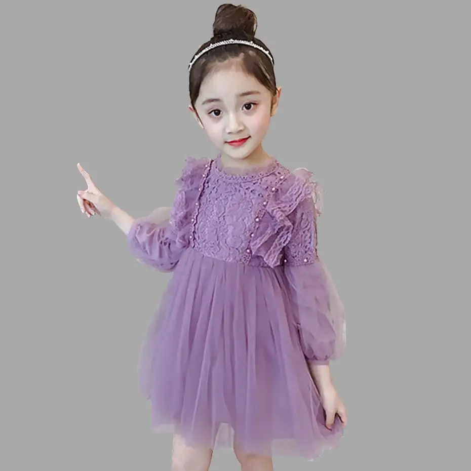 Платье принцессы мягкие платья для девочек кружевные летние Детские вечерние платья Сетчатое платье для девочек Одежда для детей-подростков 10 12