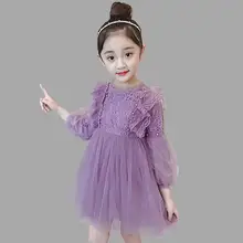 Платье принцессы мягкие платья для девочек кружевные летние Детские вечерние платья Сетчатое платье для девочек Одежда для детей-подростков 10 12