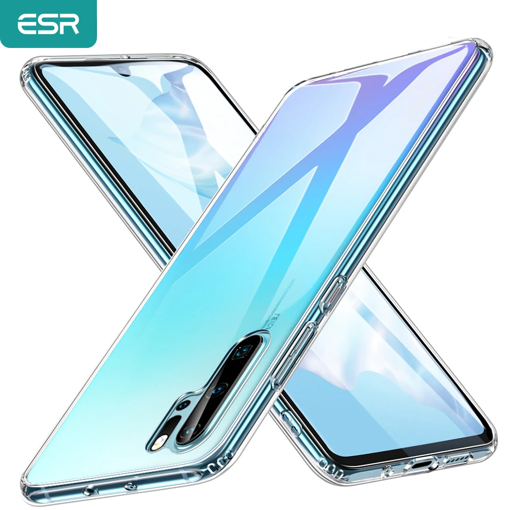 Прозрачный чехол ESR из закаленного стекла для Huawei P30 Pro полное покрытие мягкий ТПУ