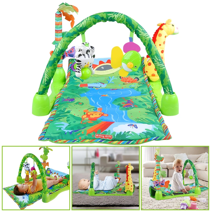

Baby Gym Toys Musical Lullaby Mat Play Mat Kids Rug Educational Puzzle Carpet Cute Animal Play Mat Baby Gym Crawling Activity