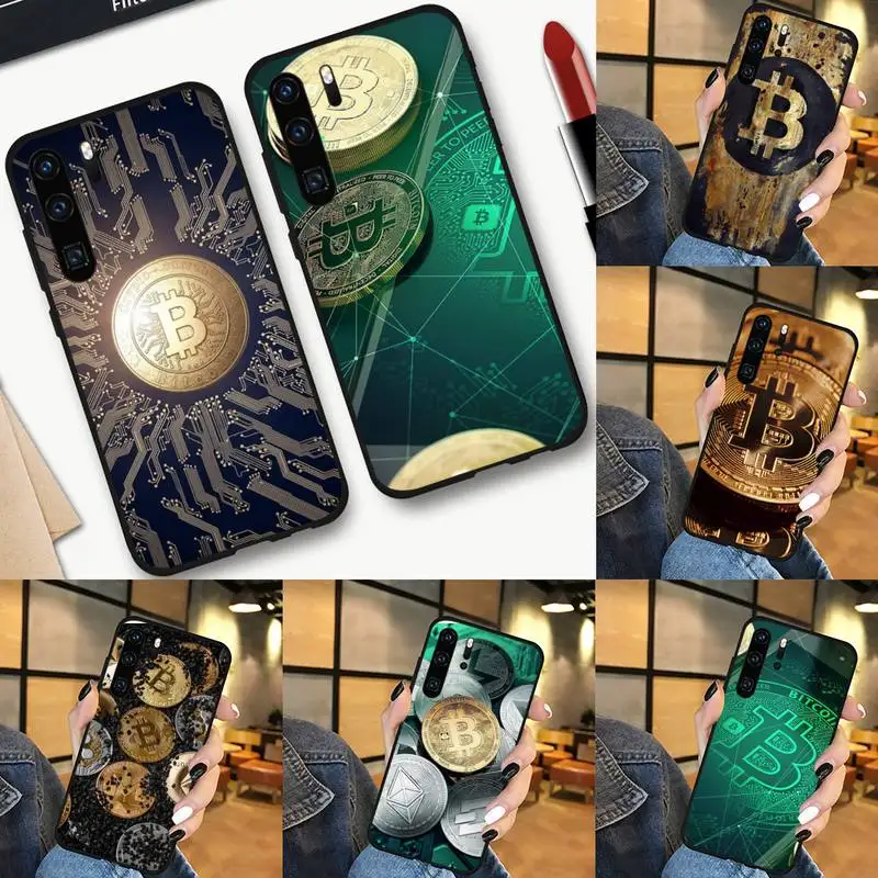 

BITCOIN coins fashion Phone Case For Huawei Mate 9 10 20 Pro lite 20x nova 3e P10 plus P20 Pro Honor10 lite