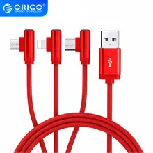 ORICO 3 en 1 câble USB pour téléphone portable Micro USB Type C câble de chargeur pour iPhone Samsung 6X7 8 10 xiaomi câble de charge