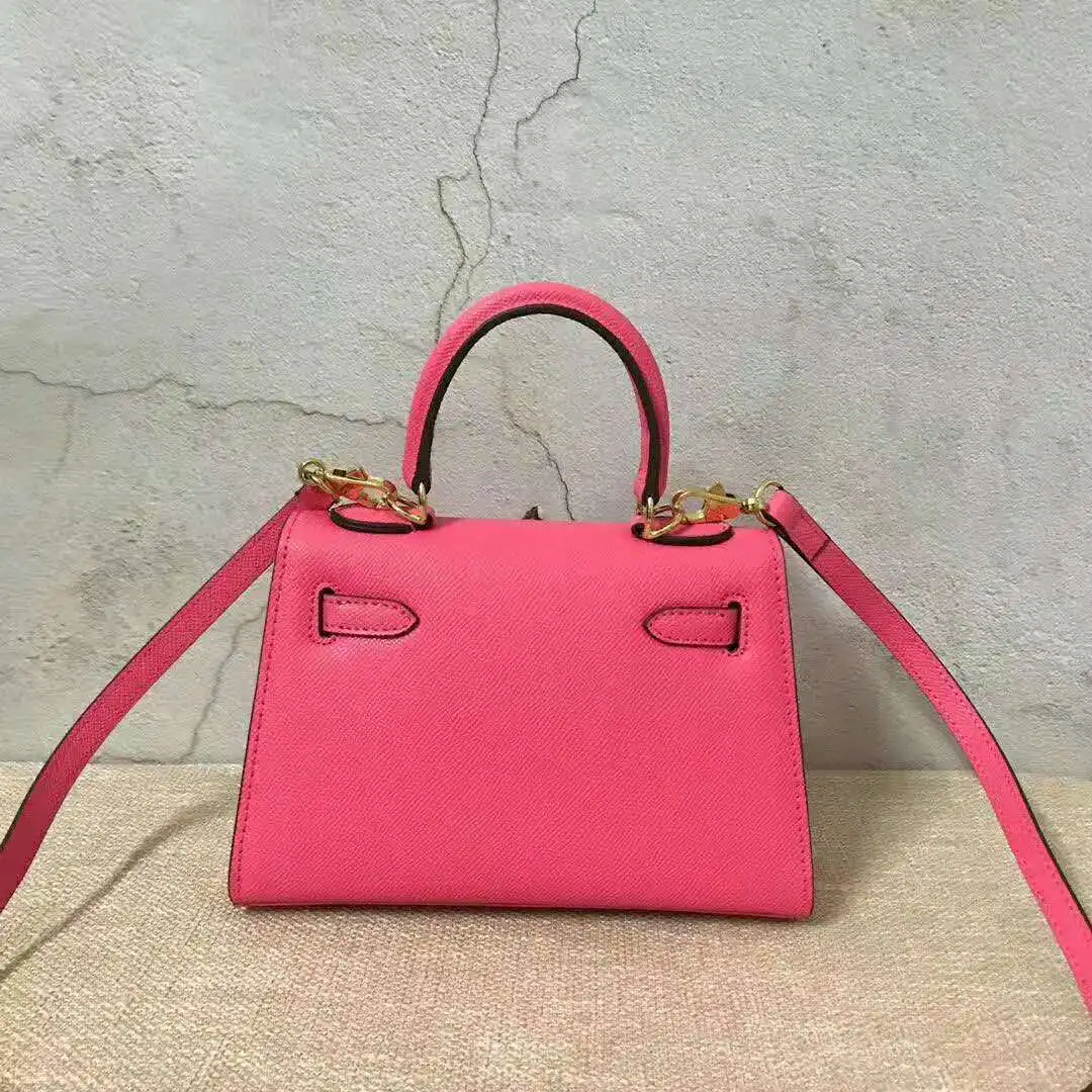 

Genuine Leather Women Shoulder Bag Small Designer Handbag Pink Handbag for Women Crossbody Bag with Top Handle Bolsos Para Mujer