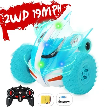 

Rc Car 3D Flip Remote Control Car Drift Off-road Battery Operated Stunt Machine Radio Controlled Cars with LED Light Music