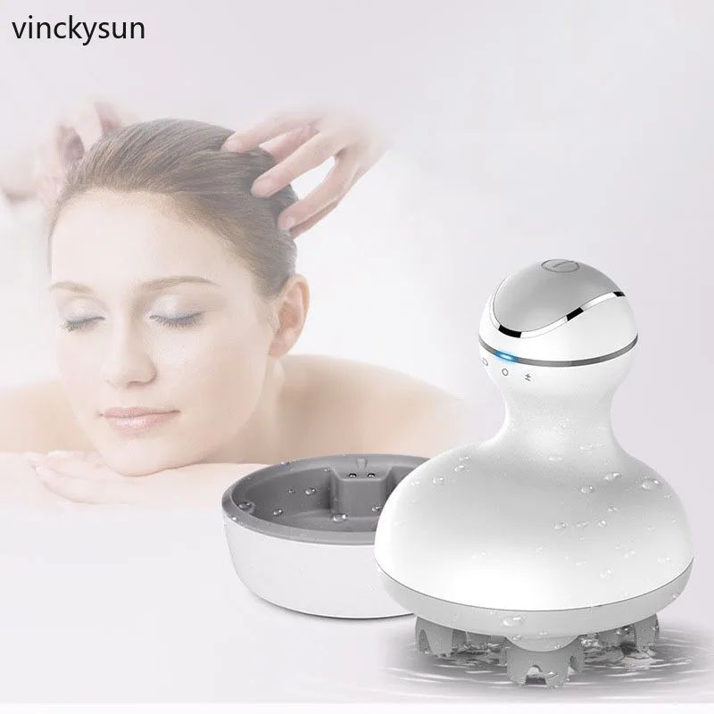 

patented design Silicone Multifunctional dragon gripping head massager charging electric kneading scalp massage machine