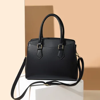 

Johnature 2020 New Fashion Women Bag Large Capacity Solid Color Soft Leather Luxury Handbag All-match Elegant Shoulder Bags