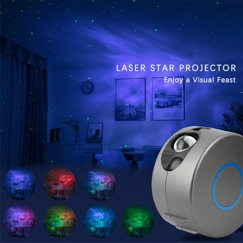 

Galaxy Starry Sky Projector Star Night Light Projection Ocean Waving Lights 360 Degree Rotation Night Lighting Lamp for Kids