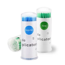 Hengfang100 шт безопасная для кожи хлопковая щеточка-аппликатор для наращивания ресниц/очистка ушей/татуировка