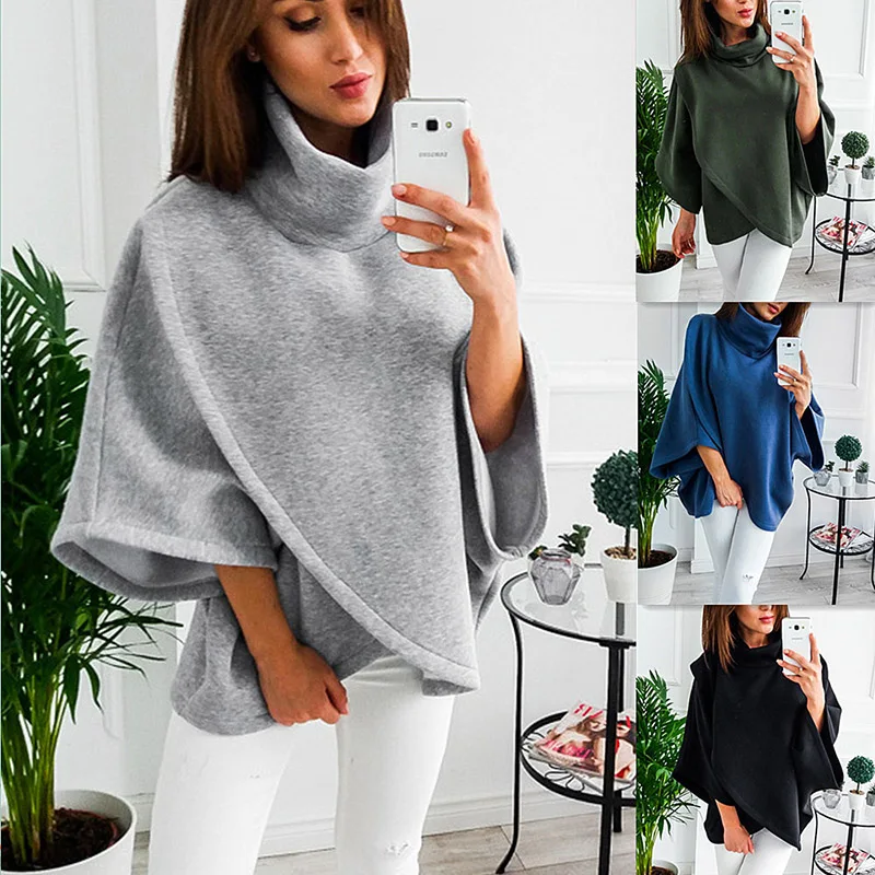 

Casual Women Oversize Basic Turtleneck Sweater Female Solid Turtleneck Collar Pullovers Warm New Nursing Hoodie Pregnant Clothes