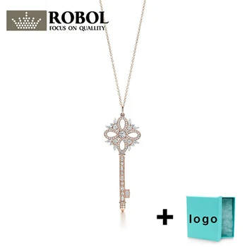 

Xl tf rllen sterling silver key series sweater chain necklace is very suitable for women's party jewelry wholesale free shipping
