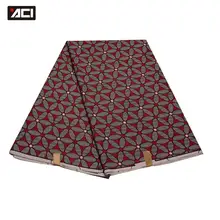 ACI Новая африканская восковая Ткань 6 ярдов/шт Мода Анкара ткань Африканская настоящая восковая печать Нигерия, Анкара батик ткань для платья