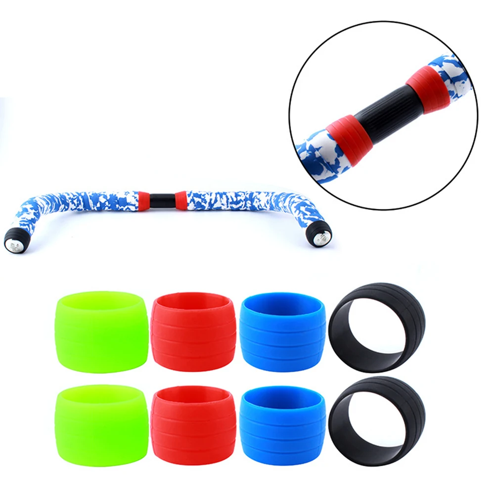 Description Picture 4 of item1 Pair Road Bike Handlebar Tape plugs Anti-Skip Rubber Silicone Plug Bicycle Handlebar end Bar Tape Fixed Ring Waterproof Wear