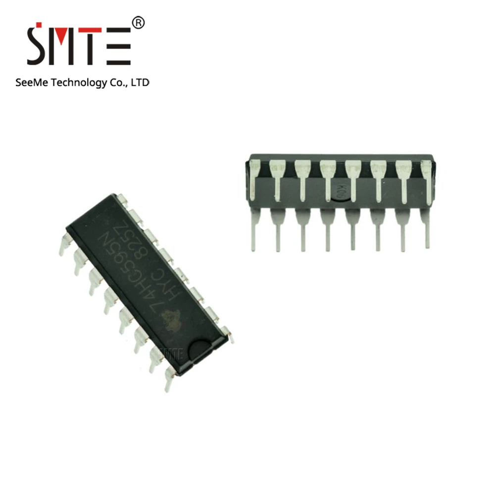 50 шт./лот SN74HC595N IC переключатель 8 бит 16 DIP|Интегральные схемы| |