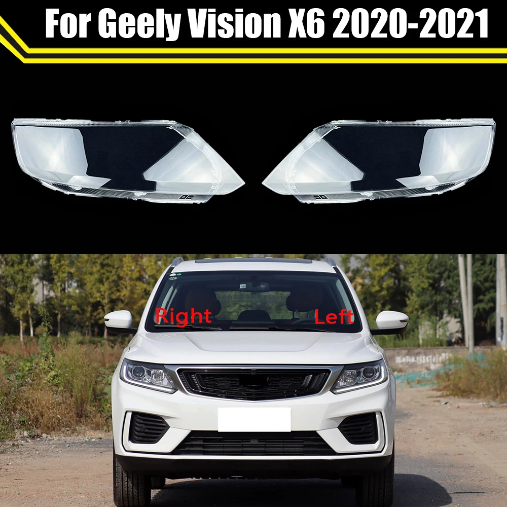 Car Headlight Cover Lens Glass Shell Front Headlamp Transparent Lampshade Auto Light Lamp Case For Geely Vision X6 2020 2021