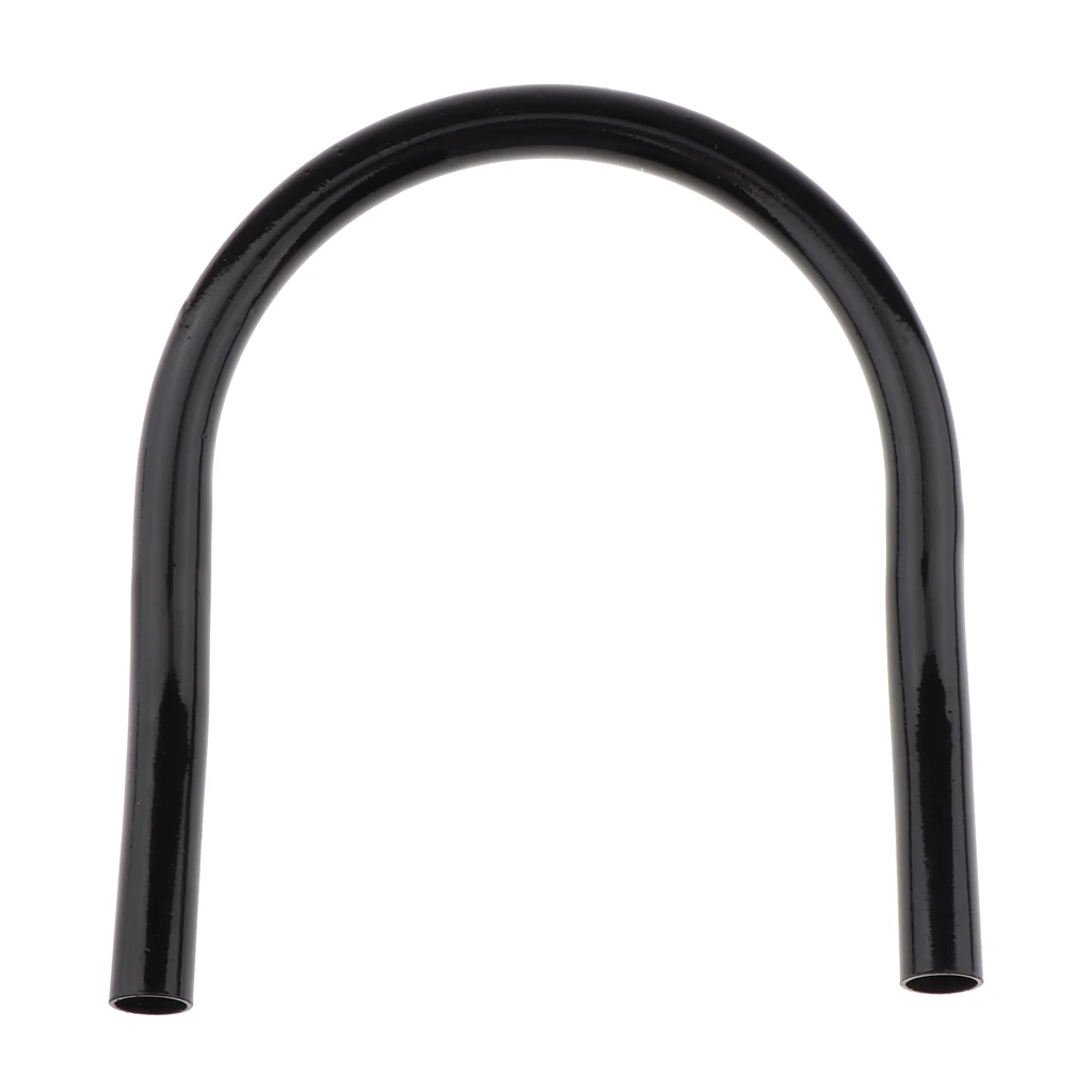 210mm Metal Rear Seat Upswept Frame Hoop Safety Grab Bar Hand Rail for Motorcycle Universal, Black