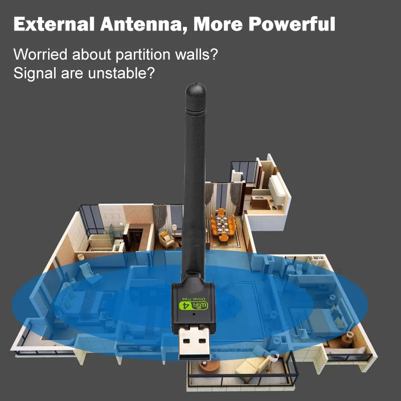 Usb wi fi адаптер ethernet lan 150m Беспроводной 802.11n карта для ноутбука и настольного