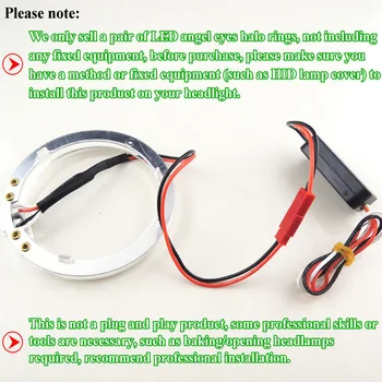 

LED Car lights Light Guide Angel Eyes Halo Rings Headlight 9-36V DC Decor