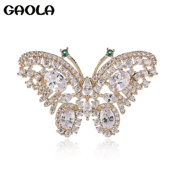 

GAOLA Hot Animal Brooch Zirconia Butterfly Brooch For Women Girls Jewelry Fashion Gift GLX0229