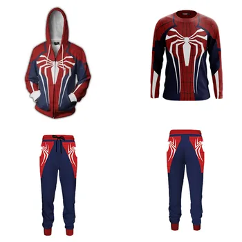 

Spider-Man: Into the Spider-Verse Miles Morales uniform Outfit Cosplay Costumes PS4 Spider-Man 3D printed Hoodies Sweatshirts