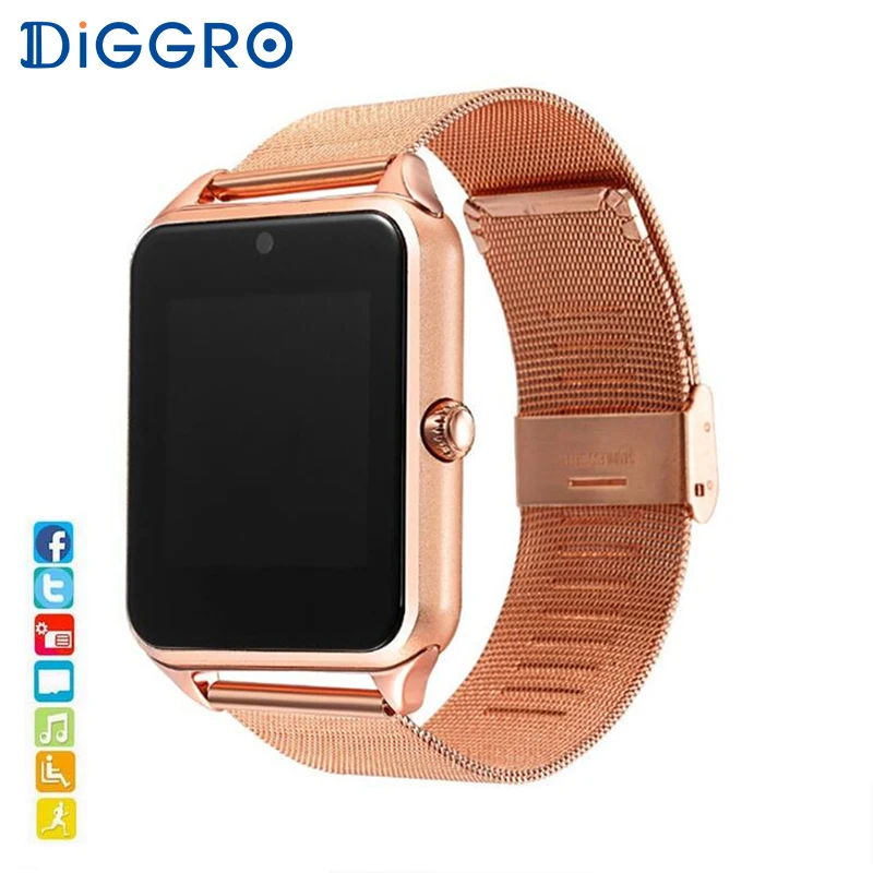 Смарт часы Diggro GT08 Plus с металлическим ремешком ios Z60 Bluetooth наручные поддержкой sim