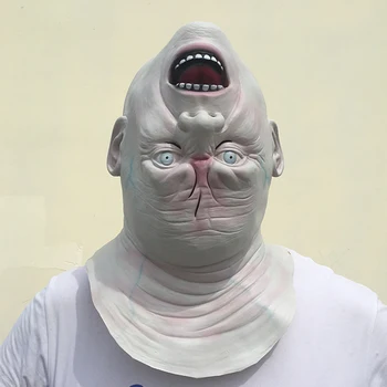 

Aliens Headgear for Adult and Kids Halloween Costume Party Realistic Inverted Head Aliens Full Head Cover LXY9