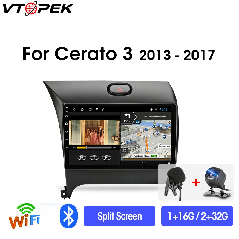 Vtopek 9 &quot2din Android автомобильный Радио Мультимедиа Видео плеер навигация GPS DSP для KIA