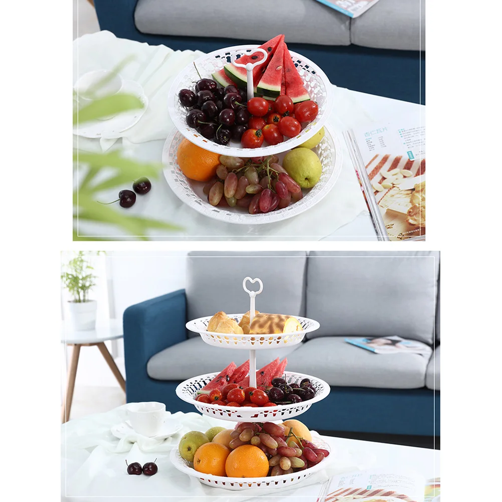 Подставка для торта, настольный лоток для фруктов, Круглый, кухонный, съемный, ПП, 3 уровня, для дома, многоцелевой, вечерние, свадебные, легко чистятся, декоративный