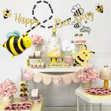 1 комплект, серия Honeybee, милые шары для детей, бумага для мамы и пчелы, баннер, пчела, торт, Топпер, дети, подарок вечеринка по случаю Дня рождения, украшение