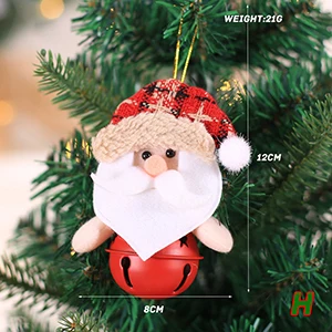 DIY Рождественский металлический шар Jingle Bells орнамент Рождественская елка украшение Санта-Клаус Moose Снеговик ремесла подвеска ручной работы - Цвет: H