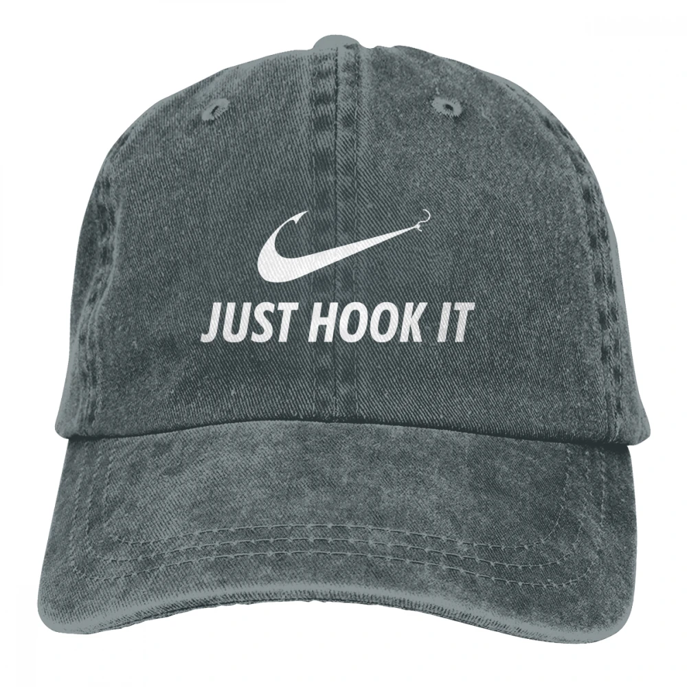 Just Hook It Casquette черные унисекс Мужские Женские джинсовые бейсболка с ремешком кепки регулируемые Гольф папа шляпа