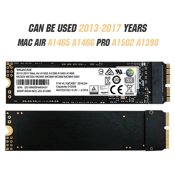 Mini disco duro de estado sólido para Macbook Air 256, 512GB, 2013 GB, 1TB, M.2, SSD, A1465, A1466, imac PRO 2014, 2015, 2013, A1502, A1398
