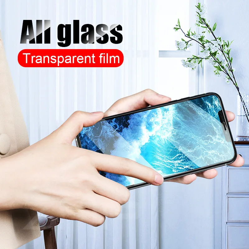 3 шт закаленное стекло для iPhone 11 12 Pro XS Max X XR полное покрытие Защита экрана 7 8 6 Plus SE