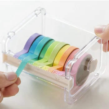 

1pcs Stationery Masking Tape Cutter Washi Tape Storage Organizer Cutter Office Tape Dispenser Office Supplies